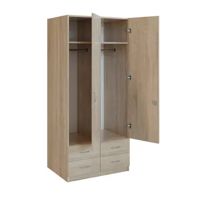 Q 222-80 skříň šatní, 2-dvéřová, 800x600x1800mm, dub bardolino